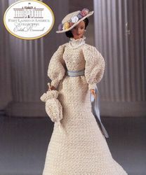 crochet pattern PDF- Vintage Style Barbie Dress Crochet Pattern-Doll dress pattern
