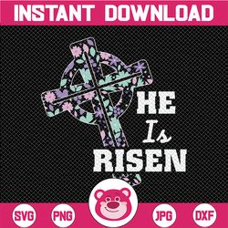 He is Risen SVG, He is Risen Cut File in SVG, DXF, png, He is Risen Cut File For Silhouette, Cricut, Jesus Easter svg, J