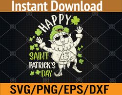 Kids Happy St Patricks Day Leprechaun Shamrock Boys Kids Svg, Eps, Png, Dxf, Digital Download
