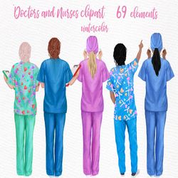 Nurses clipart: "DOCTORS CLIPART" Doctor Scrubs Nurses Scrubs Nurse Gift Ideas Women in Scrubs Nurse Uniform Medical cli