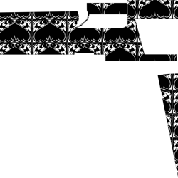 Desert Eagle Hand Gun Design Custom, Ai, Vector, SVG Engraving,Digital file Black white vector outline or line art file