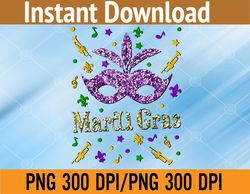 Mardi Gras 2023 - Womens Girls Mask Beads New Orleans Party PNG Digital Download