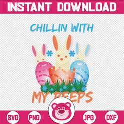 Easter png, Chillin With My Peeps png, girls Easter png, boys Easter png, bunny rabbit png, peeps png, funny Easter png,