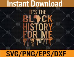 It's The Black History For Me Melanated Svg, Eps, Png, Dxf, Digital Download