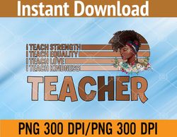 Black Smart Teacher Afro Love Melanin African American  PNG, Digital Download