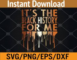 It's The Melanin For Me Melanated Black History Month Svg, Eps, Png, Dxf, Digital Download