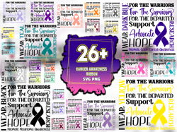 cancer awareness ribbon svg bundle, breast cancer svg, cancer awareness svg