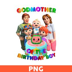 God Mother Of The Birthday Boy Png, Cocomelon Png, Cocomelon Birthday Png, Cocomelon Family Png, Cartoon Png - Download