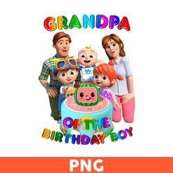 Grandpa Of The Birthday Boy Png, Cocomelon Png, Cocomelon Birthday Png, Cocomelon Family Png, Cartoon Png - Download