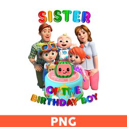 Sister Of The Birthday Boy Png, Cocomelon Png, Cocomelon Birthday Png, Cocomelon Family Png, Cartoon Png - Download
