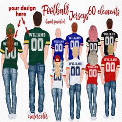 Football jerseys clipart: "COUPLES IN JERSEY" Couples clipart Jersey Girls Matching jersey Football design Best Friends