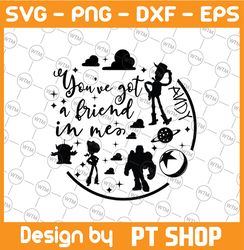 Round set Toy story youve got a friend in me svg, dxf, cricut svg, cut file instant download, Toy Story svg, Woody svg,
