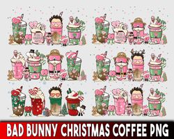 Bad Bunny christmas coffee bundle PNG , Mega Bad Bunny christmas coffee PNG , for Cricut, Silhouette, digital, file cut