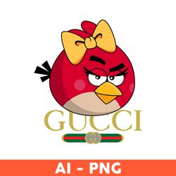 Gucci Angry Birds Red Png, Angry Birds Png, Angry Birds Red Png, Gucci Logo Png, Brand Logo Png, Cartoon Png - Download