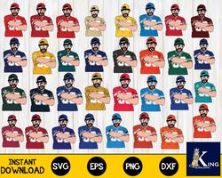 bad bunny nfl bundle svg, 32 team NFL SVG, Mega Bundle bad bunny nfl svg eps png, for Cricut, Silhouette, digital, file