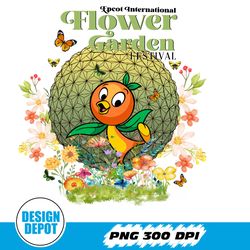 Vintage Disney Epcot Orange Vogel Png, Blumen- und Gartenfest 2023 Png, lustiges Orange Vogel Png, Hallo Sonnenschein Pn
