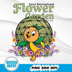 Vintage Disney Epcot Orange Bird Png, Flower and garden festival 2023 Png,Funny Orange Bird Png,Hello Sunshine Png, Epco