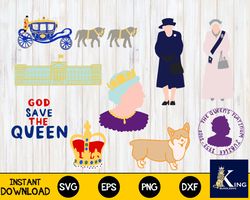 BUNDLE Platinum Jubilee, Queen Elizabeth II, Royal svg , Mega Bundle Elizabeth II svg dxf eps png, cricut , for Cricut,
