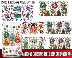 Cartoons Christmas 16oz Libbey Can PNG, Cartoons Christmas 16oz Libbey Can , for Cricut, Silhouette, digital, file cut