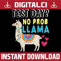 Rock The Test Day Llama Teacher Exam Testing Teaching Funny Last Day Of School PNG Sublimation Design