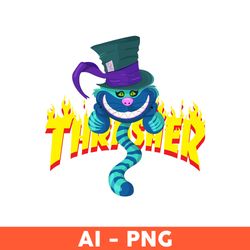 Thrasher Cheshire Cat Png, Thrasher Logo Png, Cheshire Cat Png, Cartoon Png, Ai Digital File, Brand Logo Png