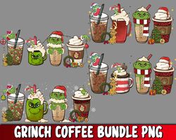 Grinch coffee bundle PNG , Mega bundle Grinch coffee PNG , for Cricut, Silhouette, digital, file cut