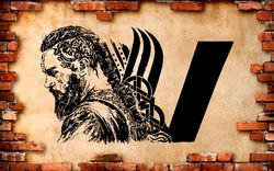 Viking Sticker, Warrior, Ancient Viking Symbols, Wall Sticker Vinyl Decal Mural Art Decor