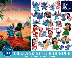300 files Lilo And Stitch svg eps png, Lilo And Stitch Bundle svg, for Cricut, Silhouette, digital, file cut