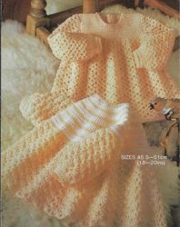 Baby Angel Tops Crochet Vintage Pattern 4 ply yarn or wool 18-20 inch 45.5-51 cm chest PDF Instant Digital Download