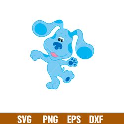 Blues Clues Svg, Blues Clues Paw Print Svg, Blues Dog Svg, Cartoon Svg, Png Dxf Eps Pdf File, BC05