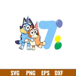 Bluey Birthday Svg, Bluey Svg, Birthday Boy Svg, Birthday Girl Svg,Cartoon Svg, Png Dxf Eps Pdf File, BY19