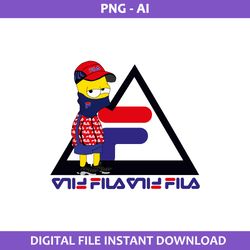 Fila Bart Simpson Png, Fila Logo Png, Bart Simpson Png, Fashion Brand Png, Ai Digital File