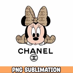 Chanel Leopard Minnie Mouse PNG file, Minnie Gold Glitter