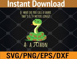 Python Pithon Pi Symbol Funny Math Teacher Pi Day Svg, Eps, Png, Dxf, Digital Download