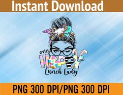 Womens One Hoppy Lunch Lady Cafeteria Staff Easter PNG Digital Download