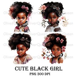 Black Girl Watercolor Sublimation Art, Black Girl PNG, Black Girl gift