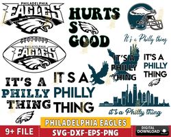 9 file Philadelphia Eagles Bundle svg,Philadelphia Eagles Nfl svg, for Cricut, Silhouette, digital, file cut