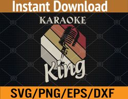 Retro Karaoke Sing Party Music for Karaoke King Svg, Eps, Png, Dxf, Digital Download