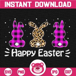 Buffalo plaid cheetah, Happy easter bunny PNG, Easter bunnies PNG, easter Rabbit PNG, PNG