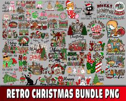 Retro christmas PNG , bundle Retro Christmas PNG , for Cricut, Silhouette, digital download, file cut, Instant Download