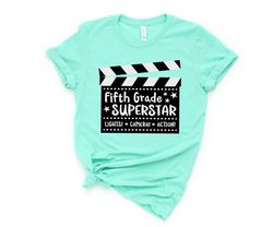 Fifth Grade Superstar Lights Shirts,Teach Love Inspire,Back To School Shirt,First Grade Teacher,Teacher Appreciation Tee
