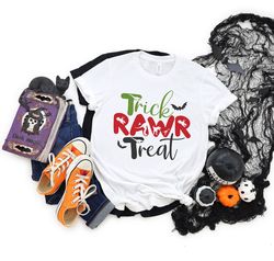 Trick RAWR Treat Shirt,Halloween Shirt,Halloween Party, Halloween T-shirt,Hocus Pocus Shirt,Halloween Funny Tee,Hallowee