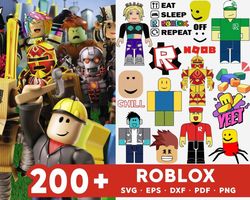 Roblox Bundle svg, 200 files Roblox svg eps png, for Cricut, Silhouette, digital, file cut