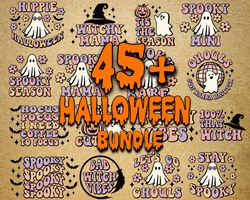45 file Spooky bundle svg dxf eps png,bundle halloween cricut, for Cricut, Silhouette, digital, file cut