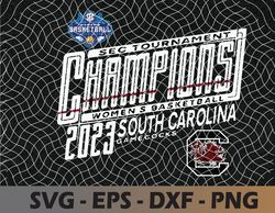 South Carolina Gamecocks 2023 SEC Champs Women's Basketball Svg, Eps, Png, Dxf, Digital Download