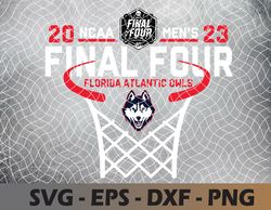 Connecticut Huskies Final Four 2023 Basketball Net Navy Svg, Eps, Png, Dxf, Digital Download