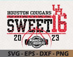 Houston Cougars Sweet 16 2023 Basketball Svg, Eps, Png, Dxf, Digital Download