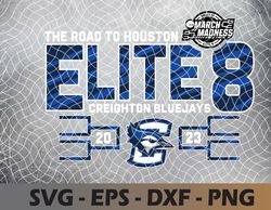 Creighton Bluejays Elite 8 2023 Basketball Royal Svg, Eps, Png, Dxf, Digital Download