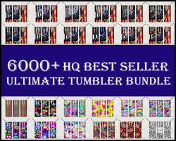 6000 file Tumbler Designs Bundle PNG High Quality, Designs 20 oz sublimation, Bundle Design Template for Sublimation