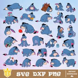 Eeyore Svg, Winnie the Pooh Svg, Disney Svg, Cricut, Cut Files, Vector, Clipart, Silhouette, Printable, Digital Download